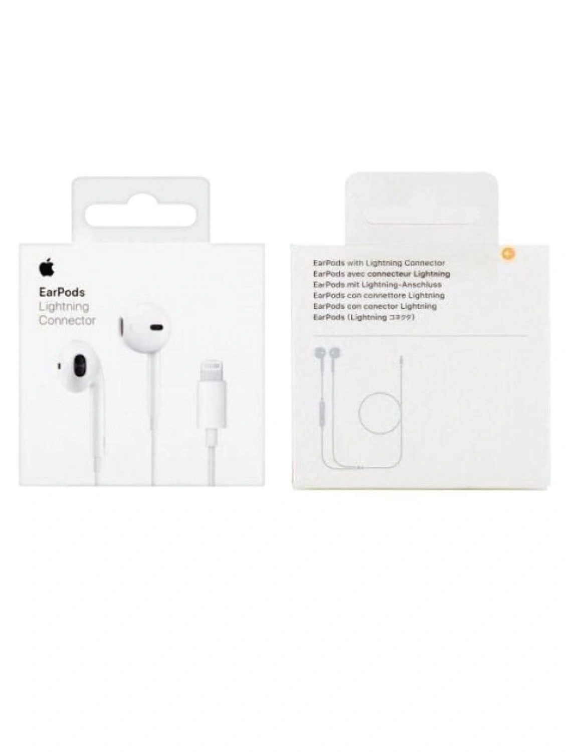 Apple Original EarPods Lightning with inline remote and mic, white wired earphones for iPhone