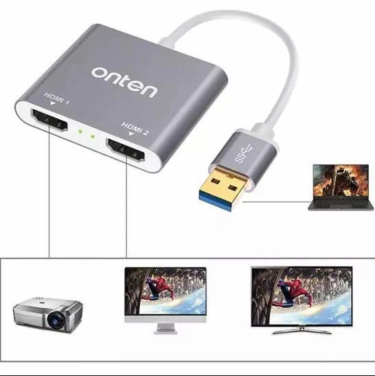 Onten OTN-59175 USB 3.0 to dual HDMI adapter