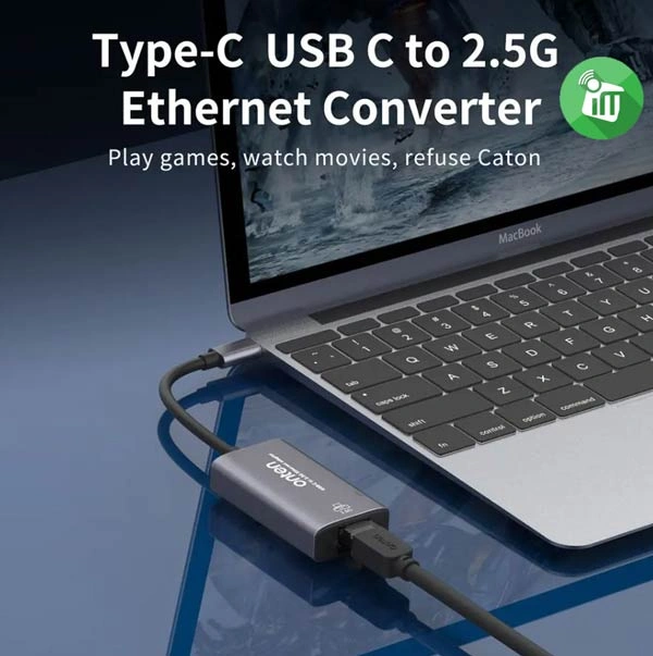 ONTEN UC602 USB C to 2.5G Ethernet adapter