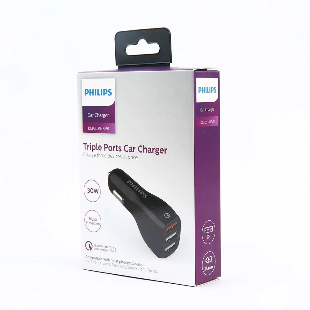Philips Triple Port Car Charger with Quick Charge 3.0
