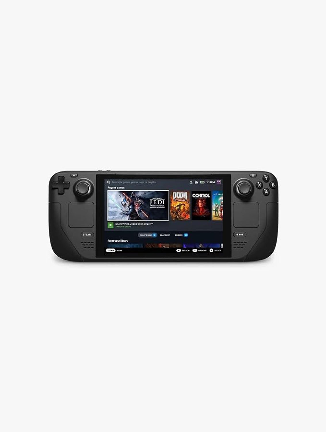 Steam Deck OLED 1TB handheld gaming console with carrying case