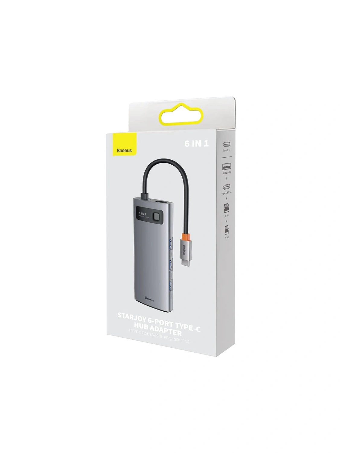 Baseus Metal Gleam 6-in-1 Type-C hub docking station gray price in Pakistan