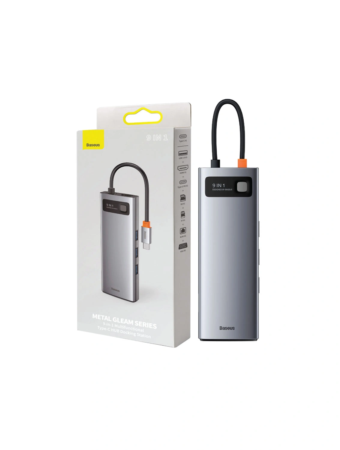 Baseus 9 in 1 type c dock space gray price in pakistan