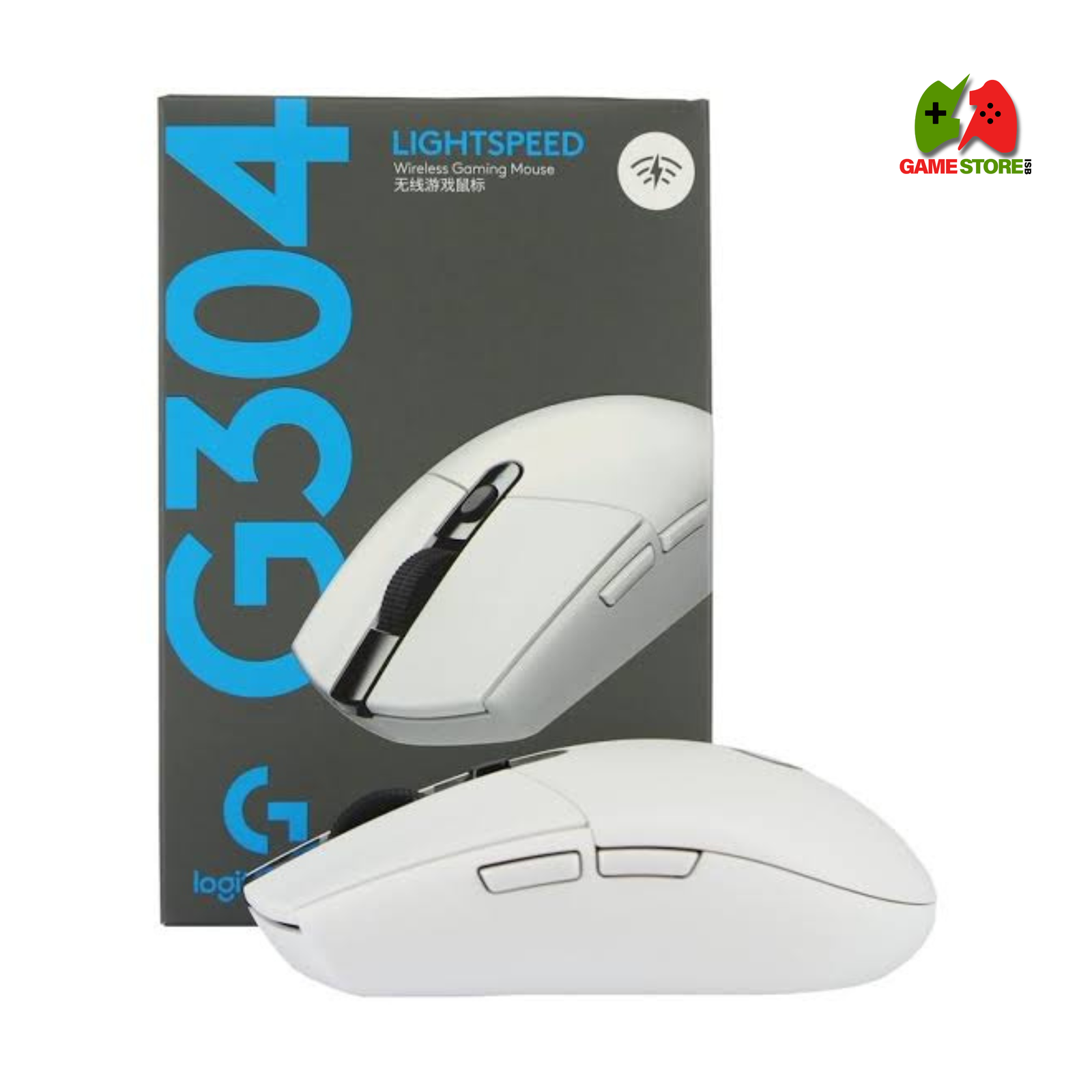 Logitech G305 LIGHTSPEED Wireless Gaming Mouse – White – Top View