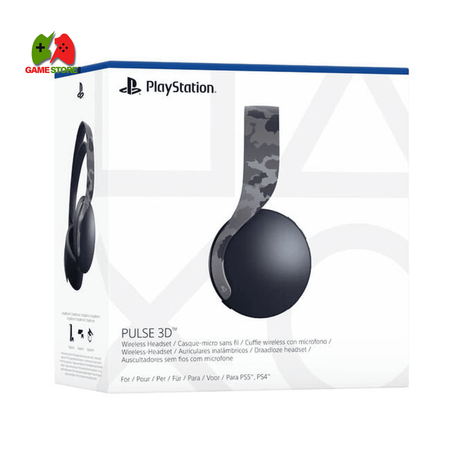 Take your PlayStation gaming to the next level! The PULSE 3D Wireless Headset - Gray Camouflage delivers immersive 3D Audio, dual noise-canceling mics, and 12-hour battery life. Game wirelessly on PS5 & PS4 or connect via audio cable to PS VR and mobile devices.