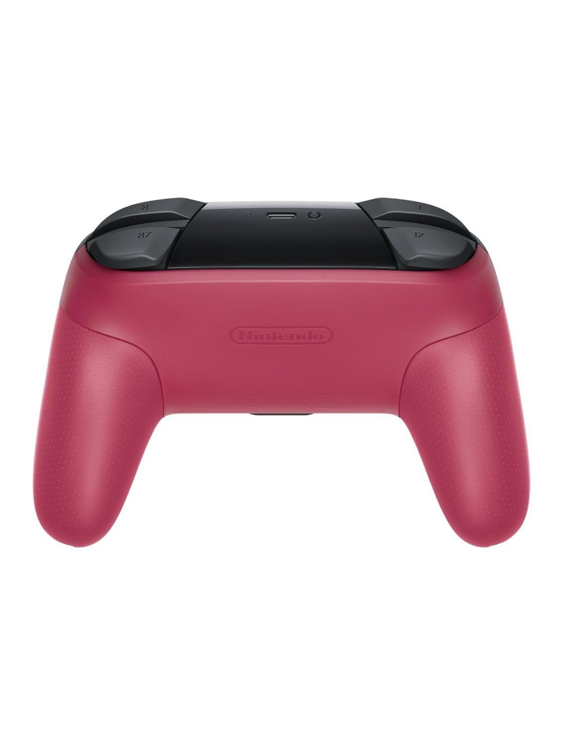 Nintendo Switch Pro Controller Smash Bros Edition back view USB-C charging port grip
