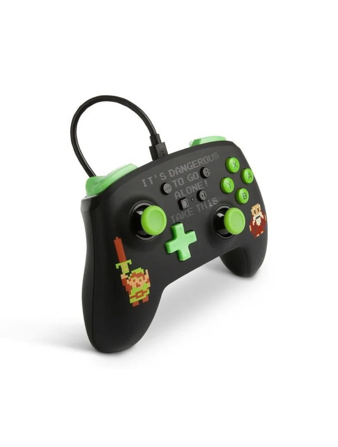 Zelda Switch controller showing retro inspired classic artwork