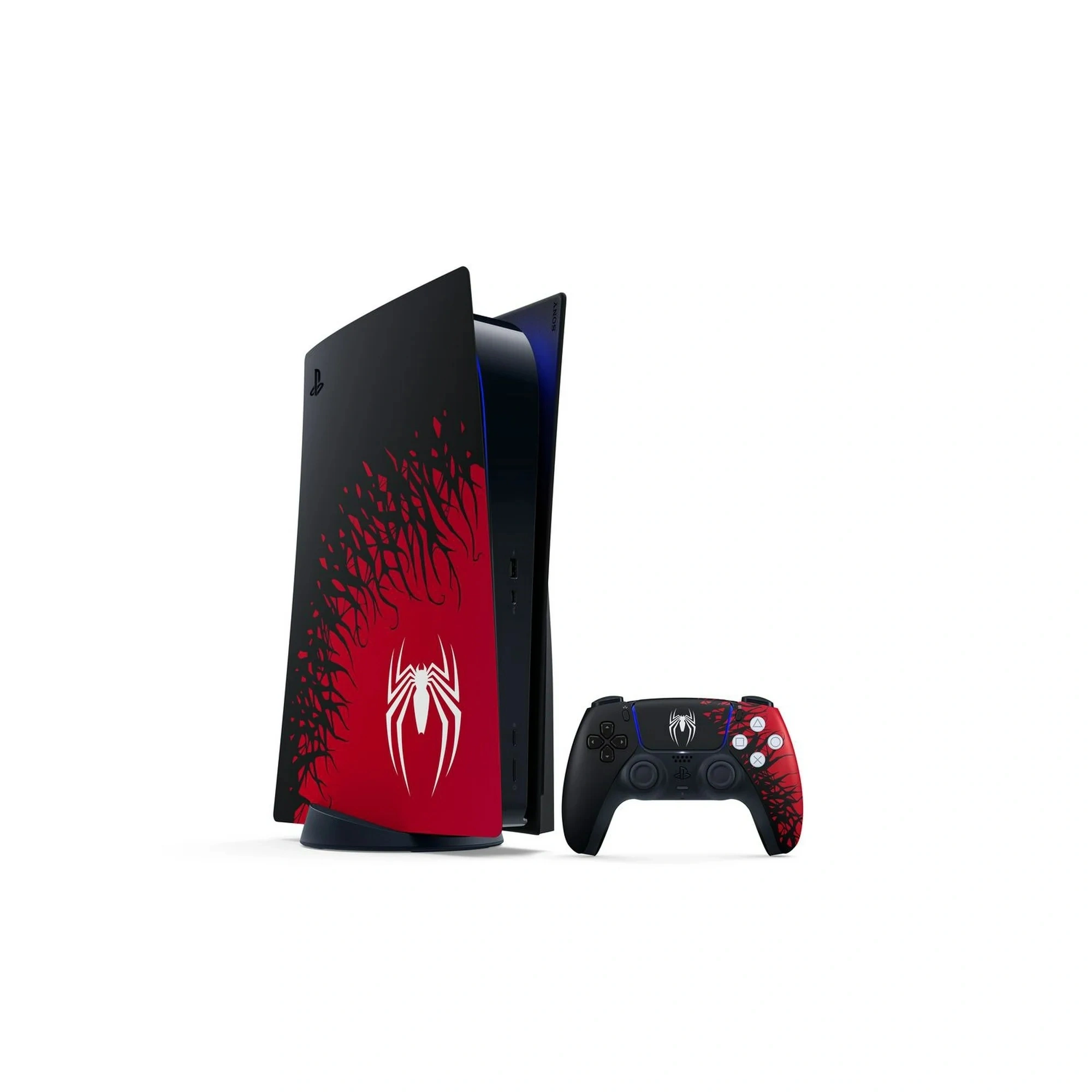 PlayStation 5 Marvel's Spider-Man 2 Disc Edition Faceplates symbiote design