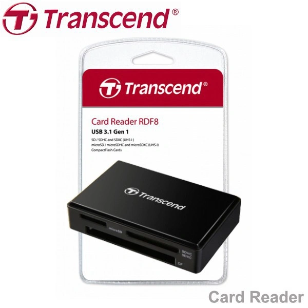 Transcend 3-in-1 USB 3.1 card reader with SD and microSD slots