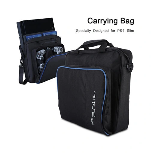 PS4 Slim travel case with padded interior for console and controllers