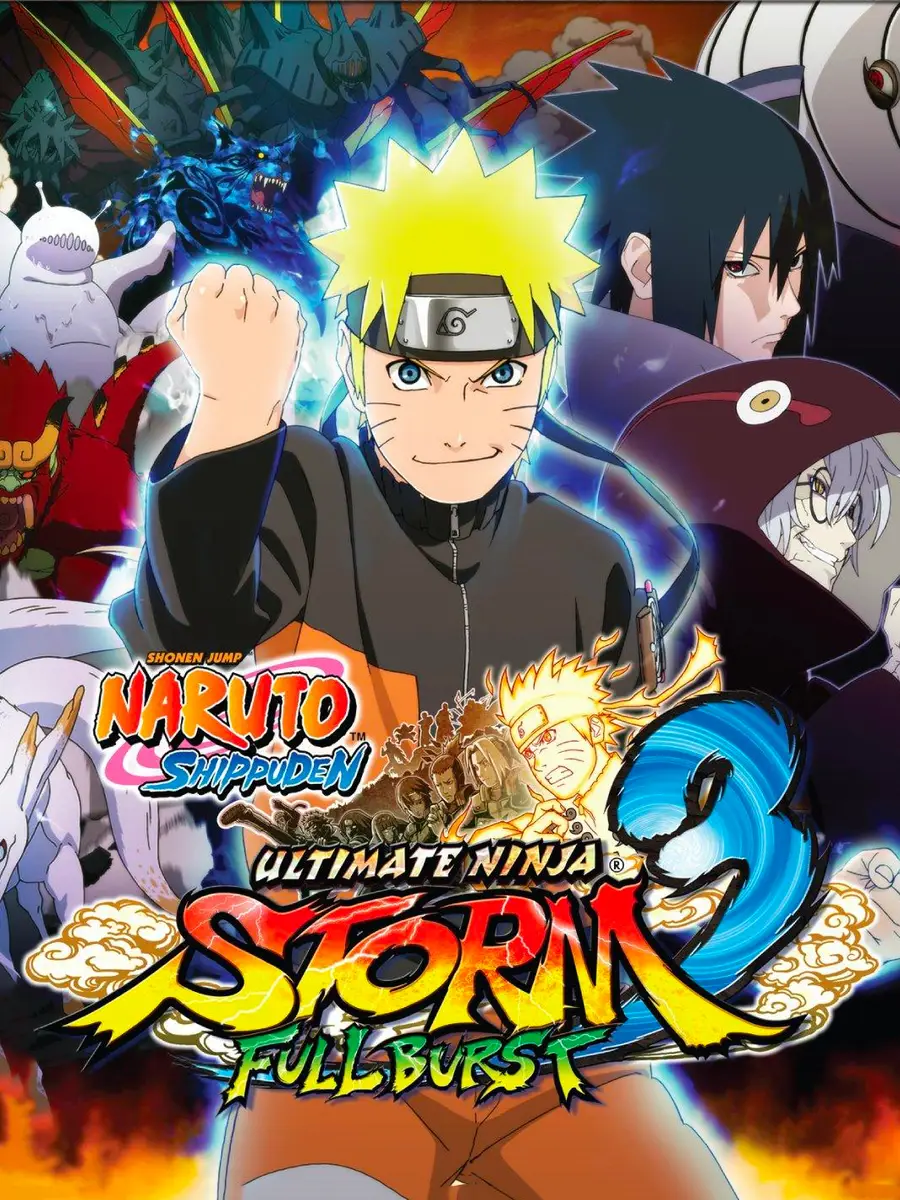 Naruto Shippuden Ultimate Ninja Storm 3 Nintendo Switch game box showing Naruto in Sage Mode with Nine-Tails in the background