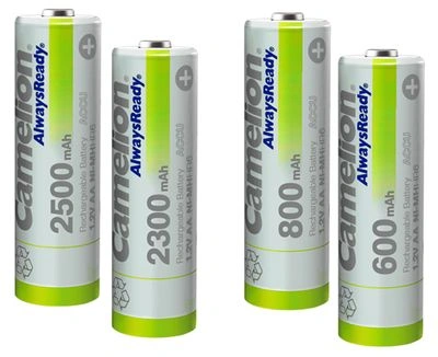 Camelion AlwaysReady 2500mAh HR6 AA rechargeable battery