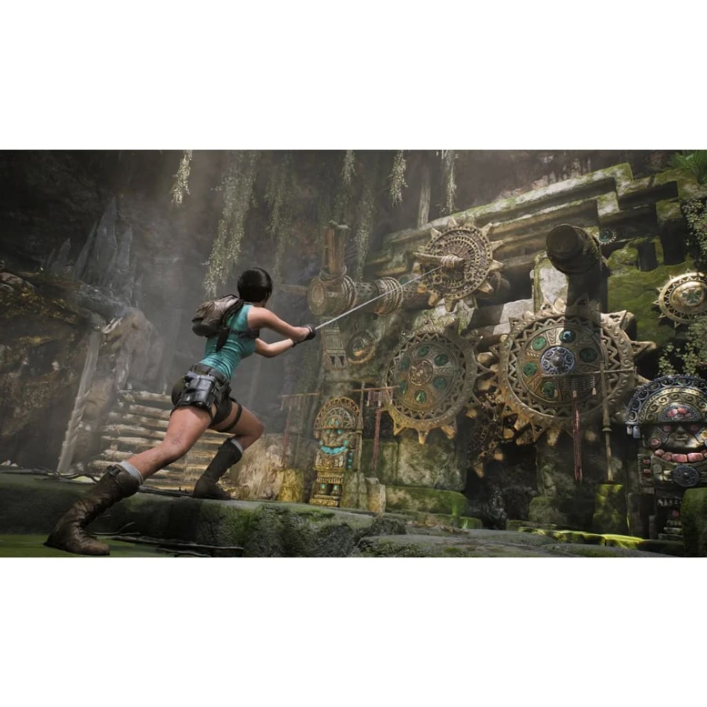 Tomb Raider Legacy of Atlantis PS5 digital game pre-order cover showing Lara Croft adventure in ancient ruins