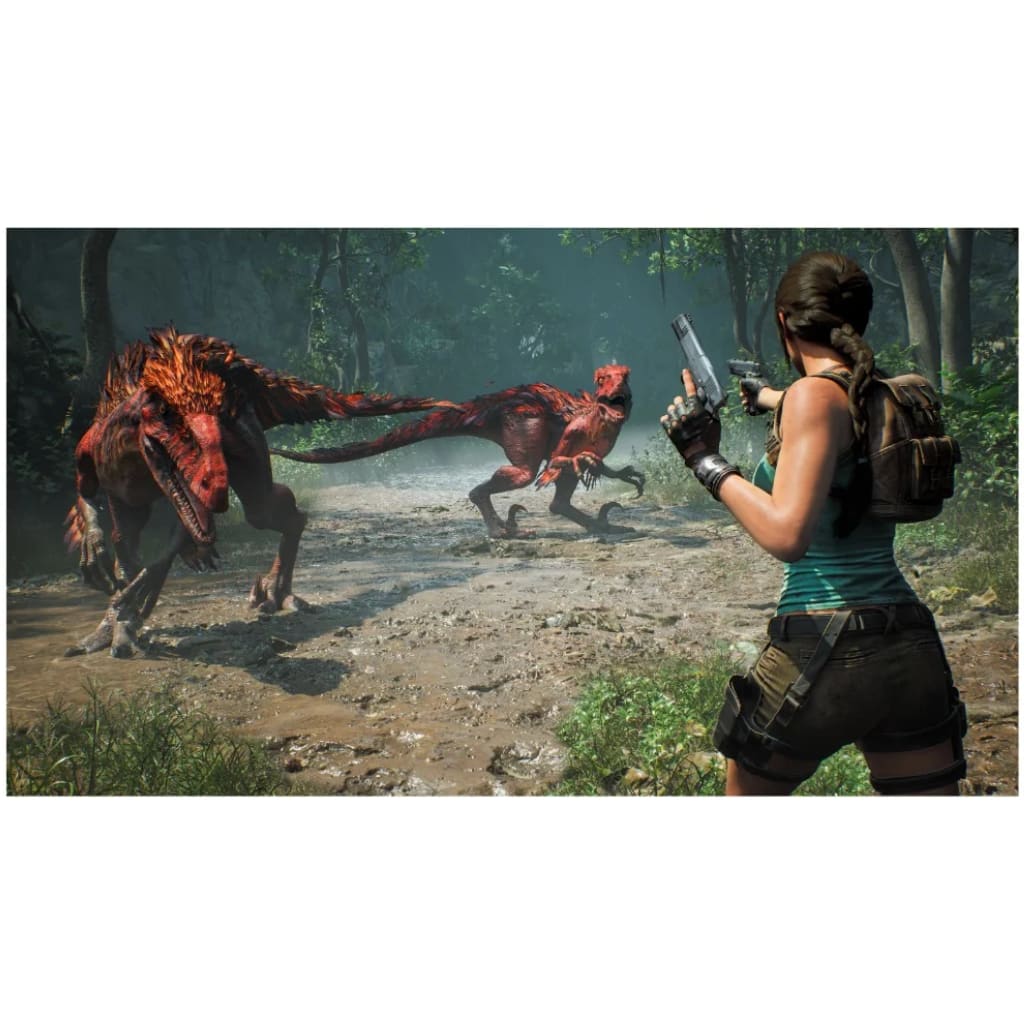 Tomb Raider Legacy of Atlantis PS5 digital game pre-order cover showing Lara Croft adventure in ancient ruins