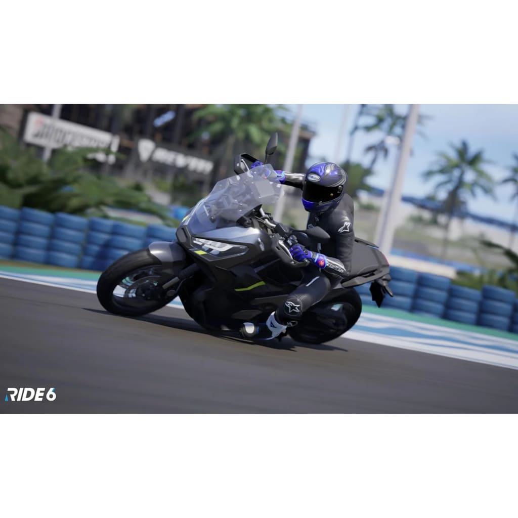 RIDE 6 PS5 game cover - motorcycle racing game featuring high-speed track racing on PlayStation 5