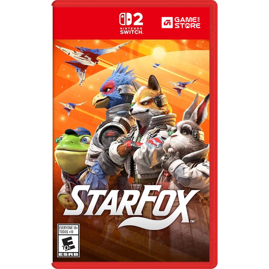 Star Fox Switch 2 box art showing Fox McCloud piloting the Arwing, Nintendo Switch 2 action games in Pakistan