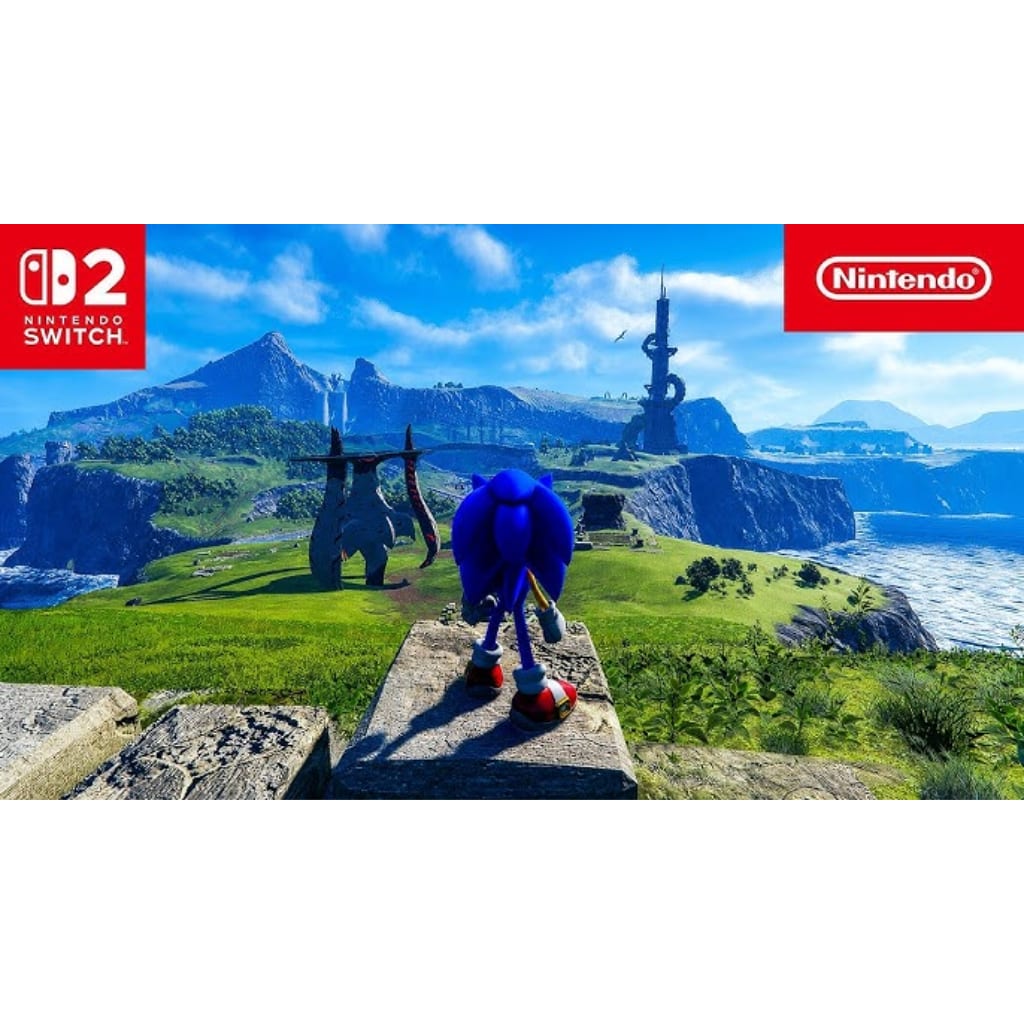 Sonic Frontiers Definitive Edition Switch 2 cover art with Sonic racing across Starfall Islands, Nintendo Switch 2 Sonic games in Pakistan