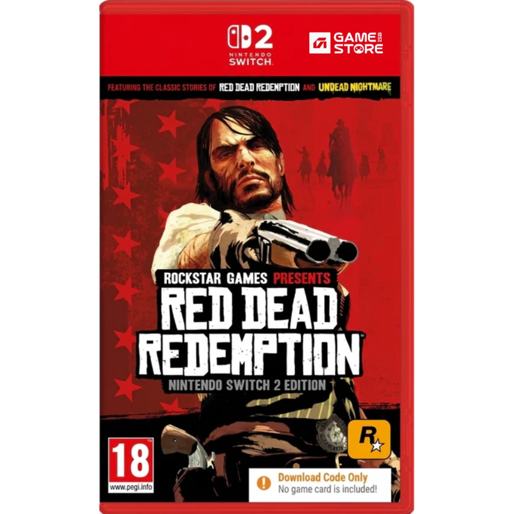 Red Dead Redemption Nintendo Switch 2 game case cover art. Note: no product photo was shared with us for this batch, so please attach the actual image and we will update the alt text to match it exactly.