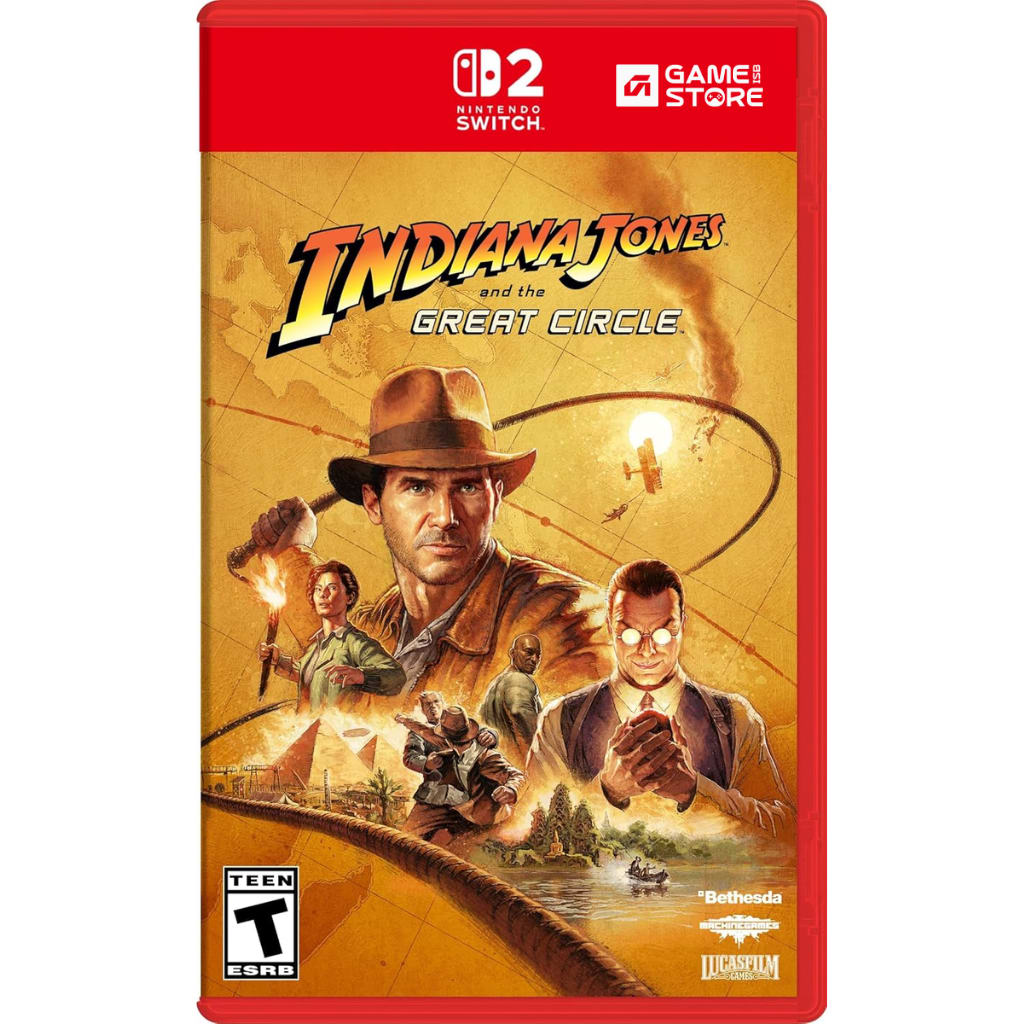 Indiana Jones and the Great Circle Nintendo Switch 2 game case cover art. Note: no product photo was shared with us for this batch, so please attach the actual image and we will update the alt text to match it exactly.