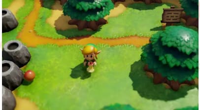 Zelda Link's Awakening game boss battle scene