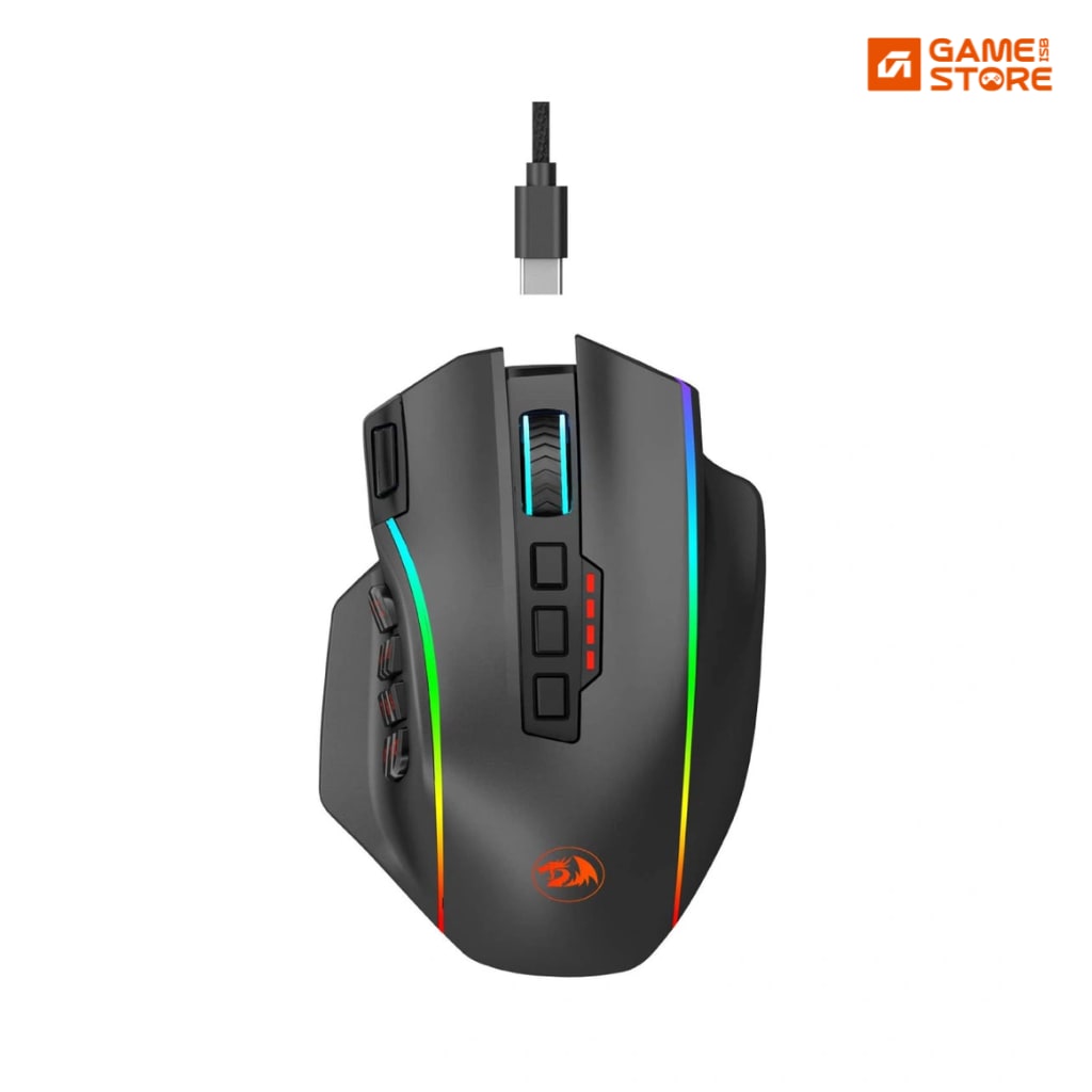 Redragon M901 wireless gaming mouse with RGB lighting, best wireless gaming mouse in Pakistan