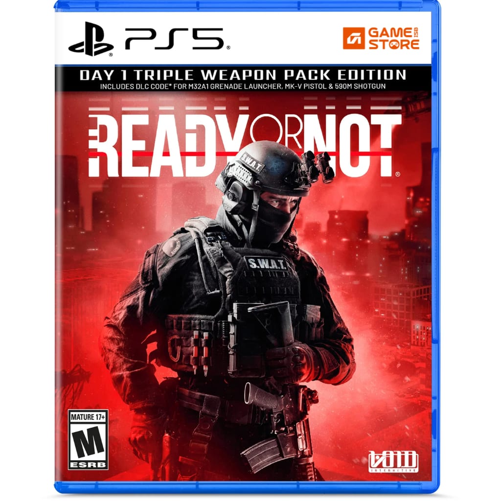 Ready or Not Day 1 Triple Weapon Pack Edition PS5 game case cover art