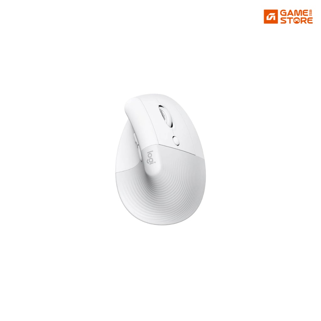 Logitech Lift off white vertical ergonomic wireless mouse for comfortable desk use
