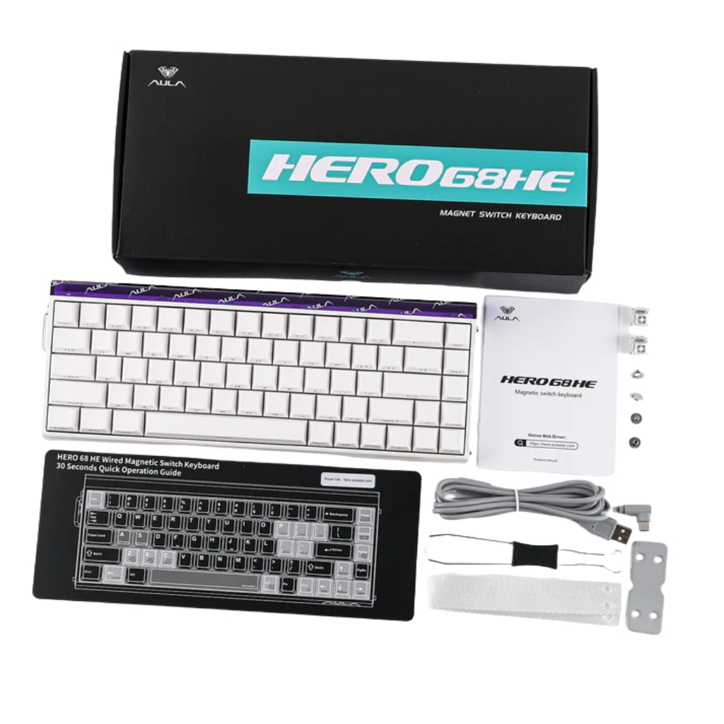 AULA Hero 68 HE magnetic gaming keyboard with RGB lighting