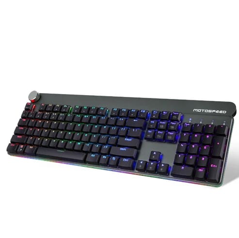 Motospeed GK81 Wireless Mechanical Keyboard – Ultra Thin, 104 Keys, USB/Type-C