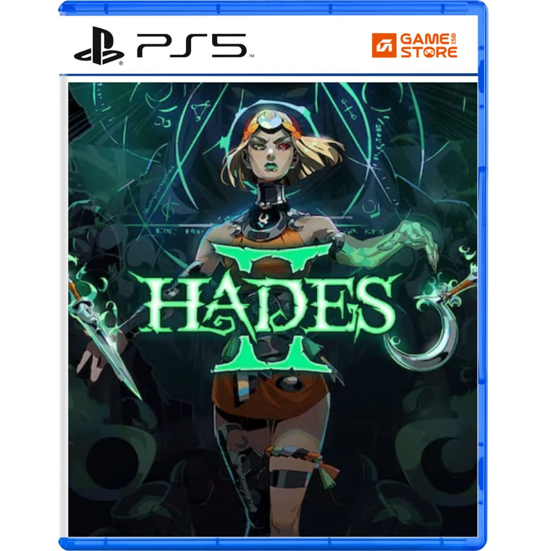 Hades II PS5 game cover showing Melinoe fighting through the Underworld