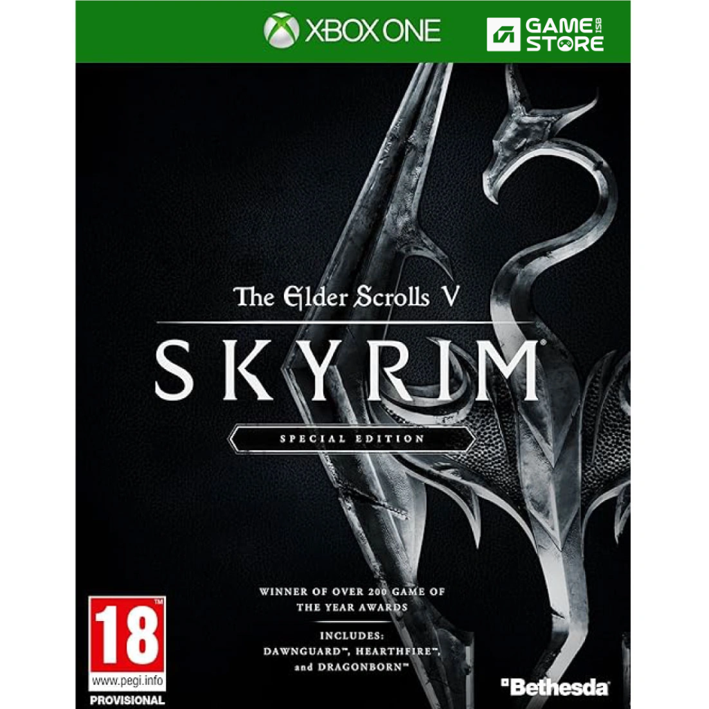 Skyrim Special Edition Xbox One game disc front cover