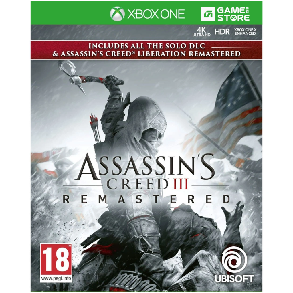 Assassin's Creed III Remastered Xbox One game disc front cover