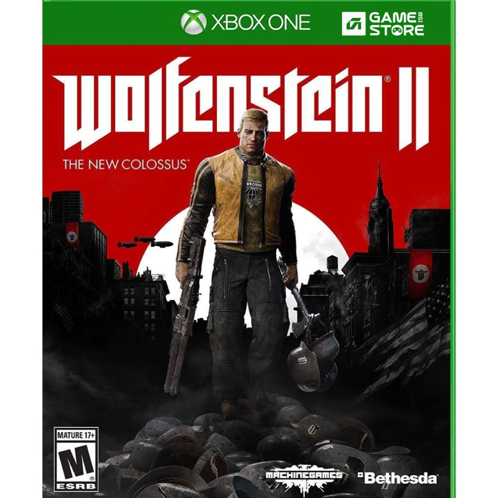 Wolfenstein II Xbox One used game disc front cover