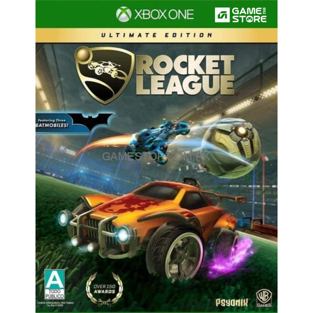 Rocket League Xbox One Ultimate Edition box art with DLC cars