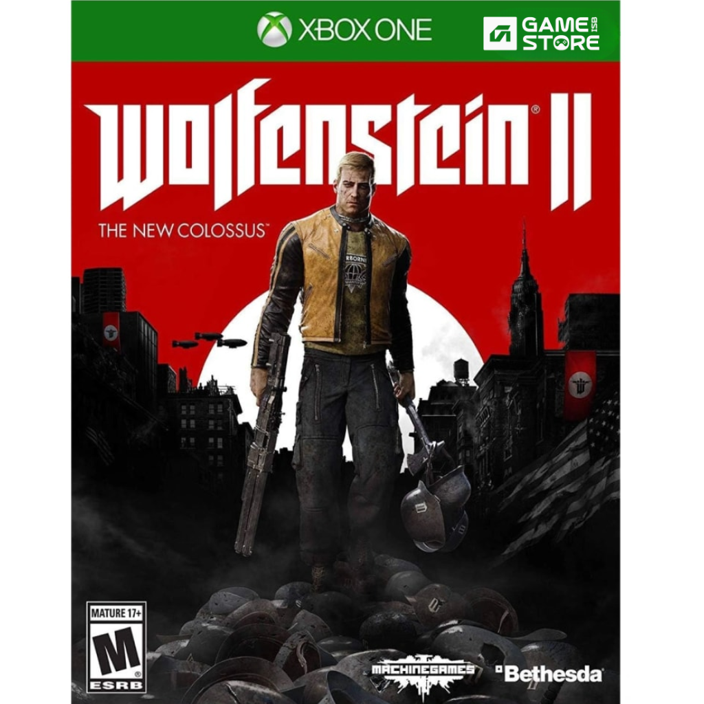 Wolfenstein II The New Colossus Xbox One game case – best shooter game Xbox One