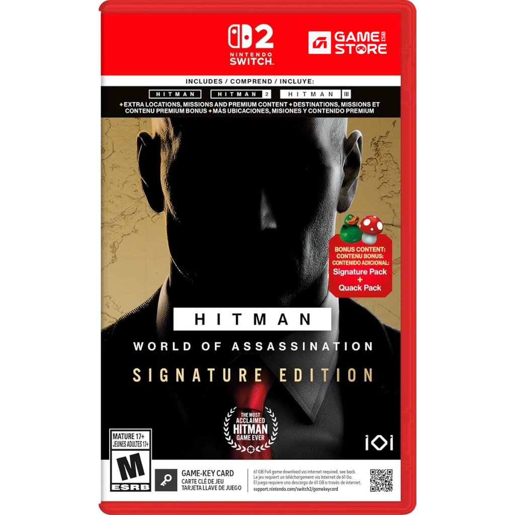 Hitman World of Assassination Switch 2 game case, Nintendo Switch 2 Hitman edition in Pakistan