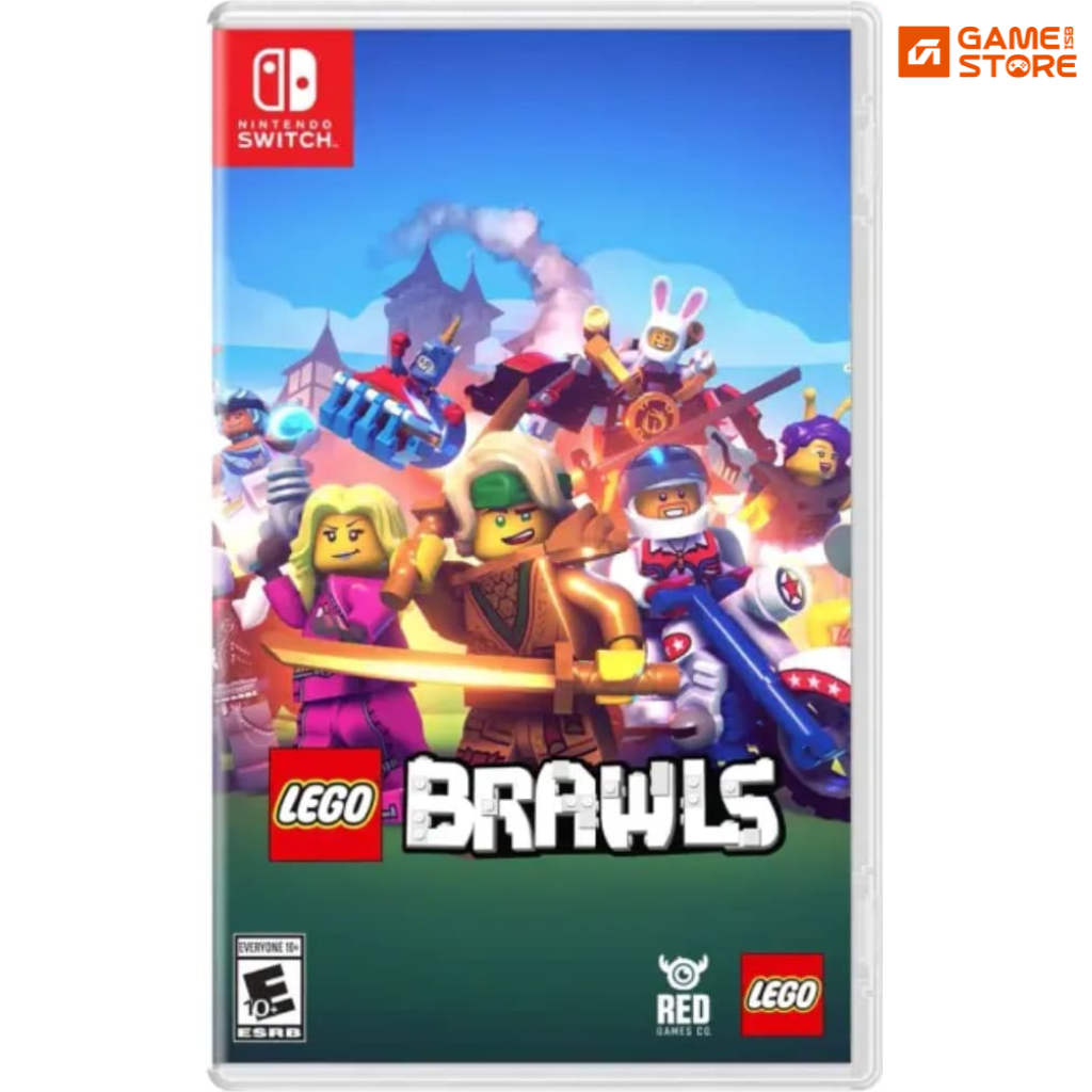 LEGO Brawls Nintendo Switch game box cover LEGO Fighting Game Switch Minifigure brawler multiplayer gameplay
