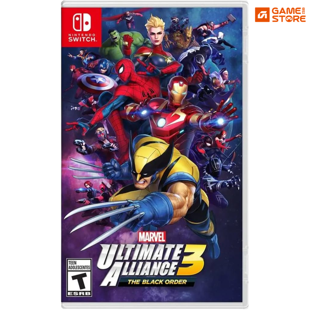 Marvel Switch game Ultimate Alliance 3 disc close up