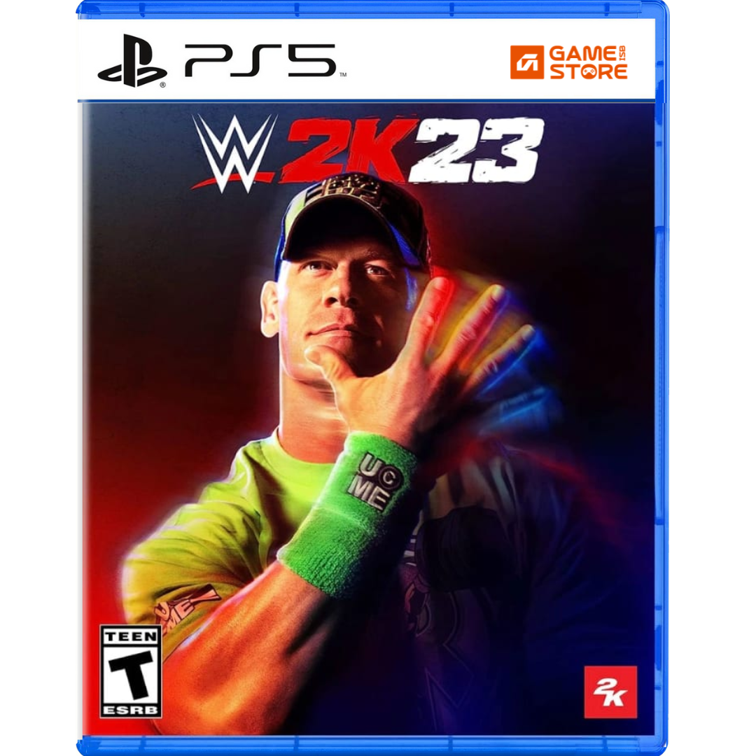 WWE 2K23 PS5 game cover – wrestling game for PlayStation 5 featuring John Cena