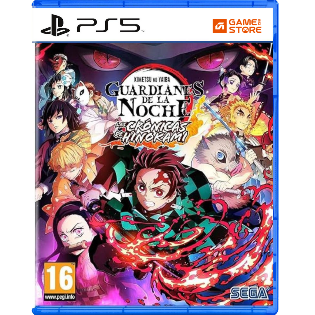 Demon Slayer The Hinokami Chronicles PS5 game cover showing Tanjiro in battle - Demon Slayer PS5 Anime Fighting Game