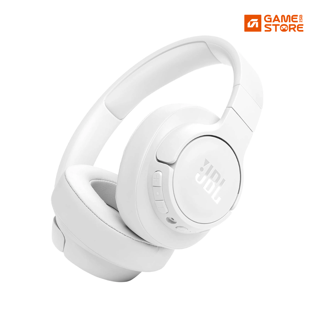 JBL Tune 770NC, Wireless Headphones, Bluetooth 5.3, Battery Life up to 70 Hours, Fast Charging, Adaptive Noise Reduction and Smart Ambient, White
