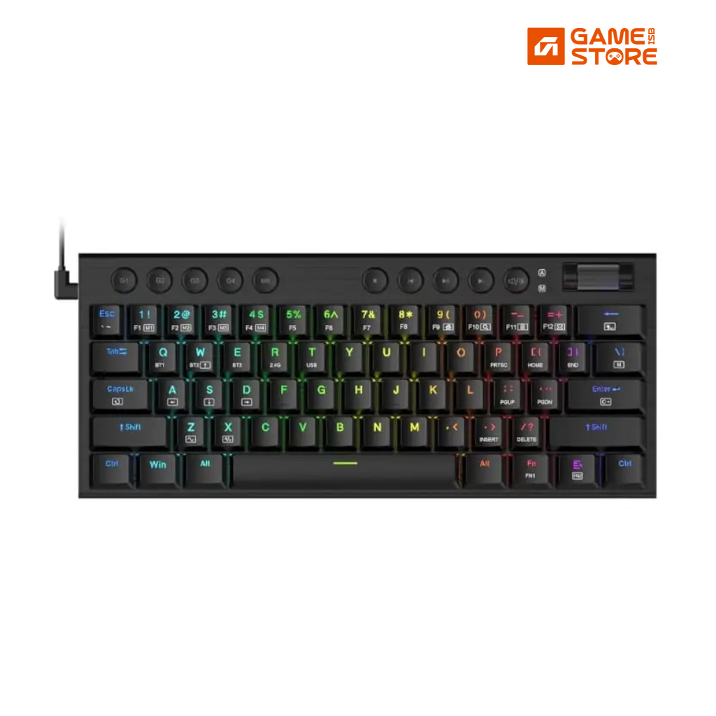 Redragon K632 Horus Mini Wired Mechanical Gaming Keyboard with 61Key Red Switch RGB Low Profile Gaming Mechanical Keyboard