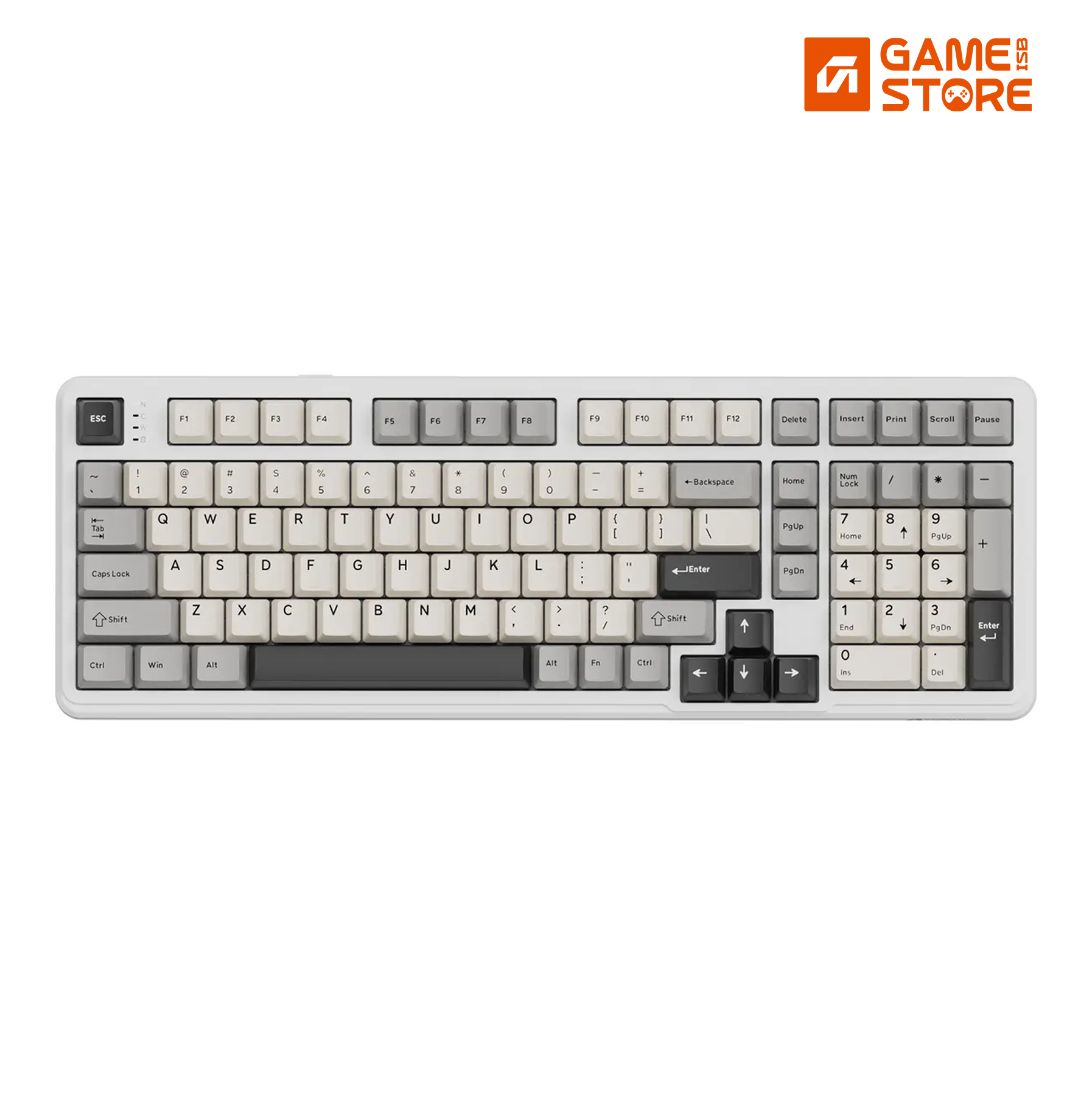 ATTACK SHARK X98 Full-Size Wireless Mechanical Keyboard, 102 Keys Tri-Mode Bluetooth 5.0 2.4G USB-C, Upgraded Gasket-Mount, Hot-Swappable 3/5 Pin, 4000mAh, South-Facing RGB, Starlight White