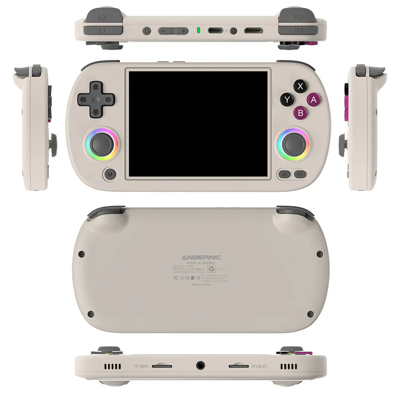 Anbernic RG40XX H Retro Handheld Game Console RG40XXH Portable Game Console 4'' IPS Screen Linux System 64G TFCard Preloaded Games 5000+ RG40XX H Supports HDMI TV Output 5G WiFi Bluetooth 4.2