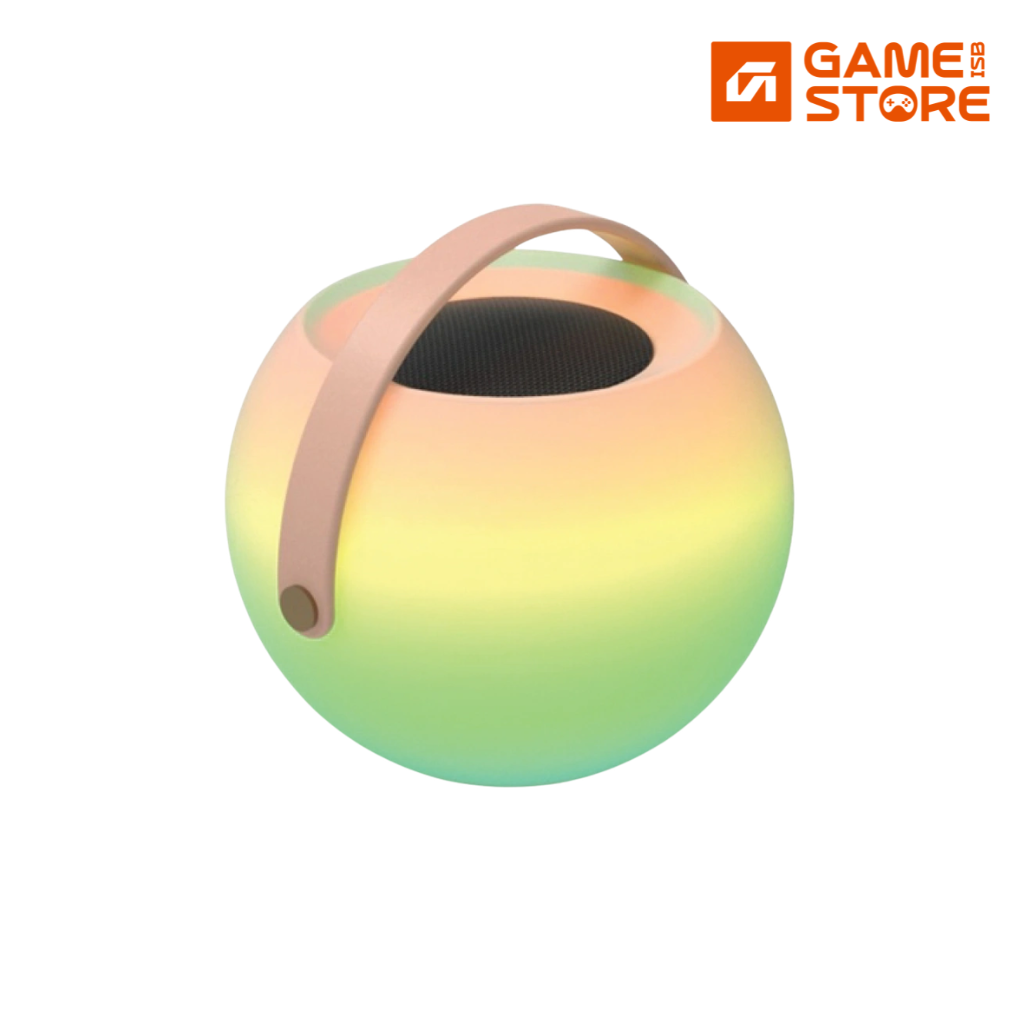 Sound Crush TRIG white lightning bluetooth speaker with colorful LED lights