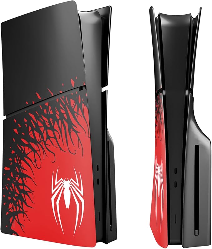Spider-Man 2 PS5 slim console cover plates faceplate installed