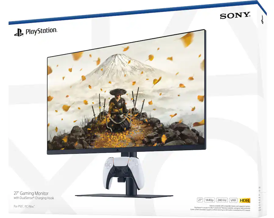 27" Gaming Monitor with DualSense® Charging Hook for Playstation