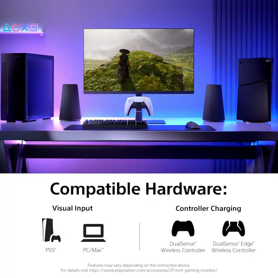 27" Gaming Monitor with DualSense® Charging Hook for Playstation