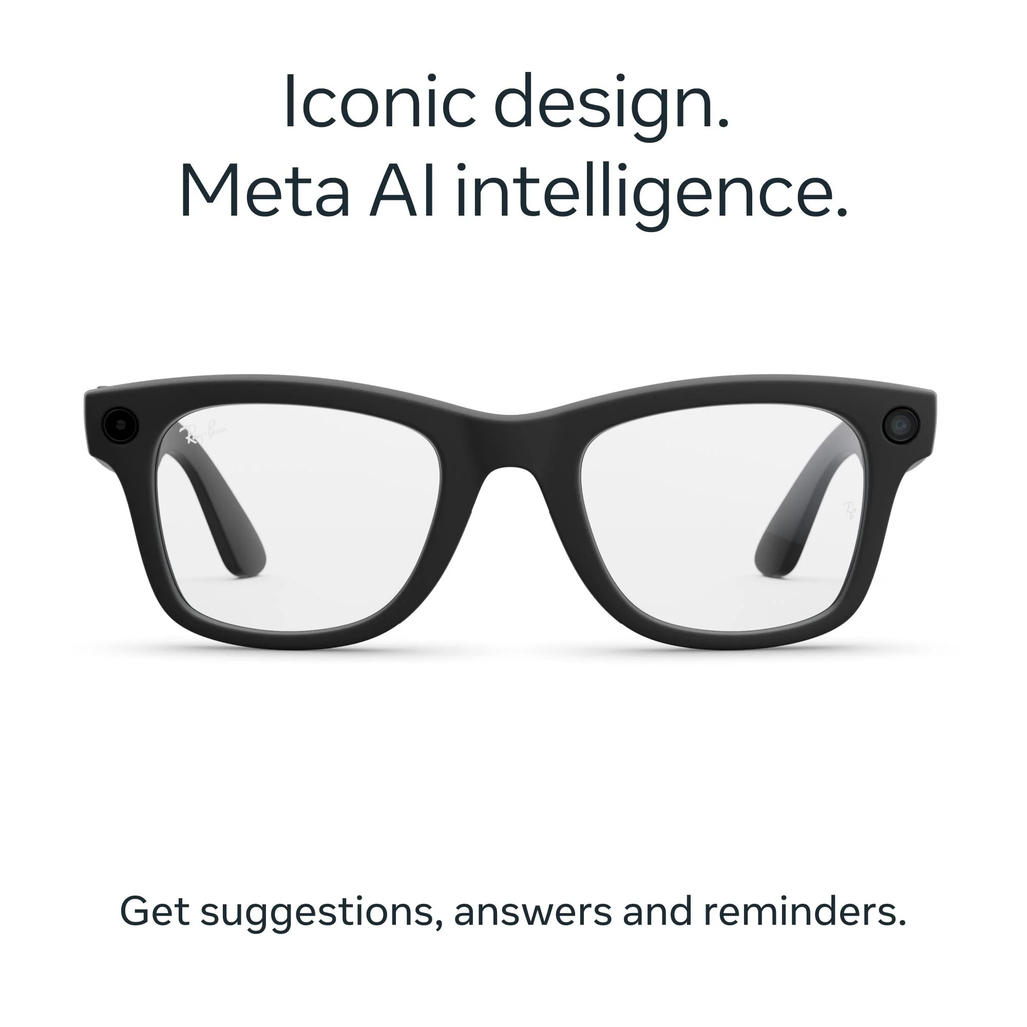 Ray-Ban | Meta Wayfarer Gen 2 AI Glasses (Matte Black/Clear)