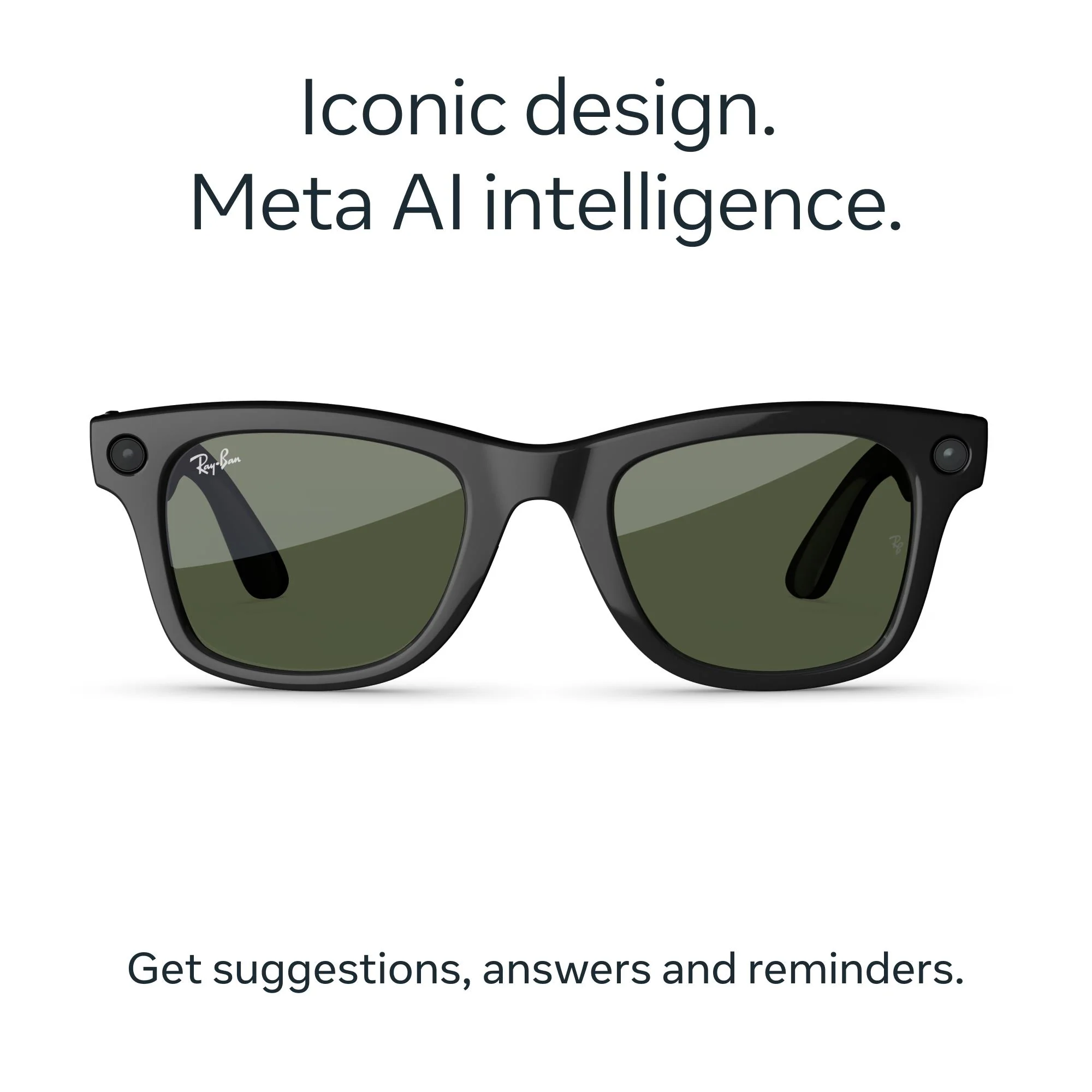 Ray-Ban Meta Wayfarer Gen 2 AI Glasses (Shiny Black/Green)